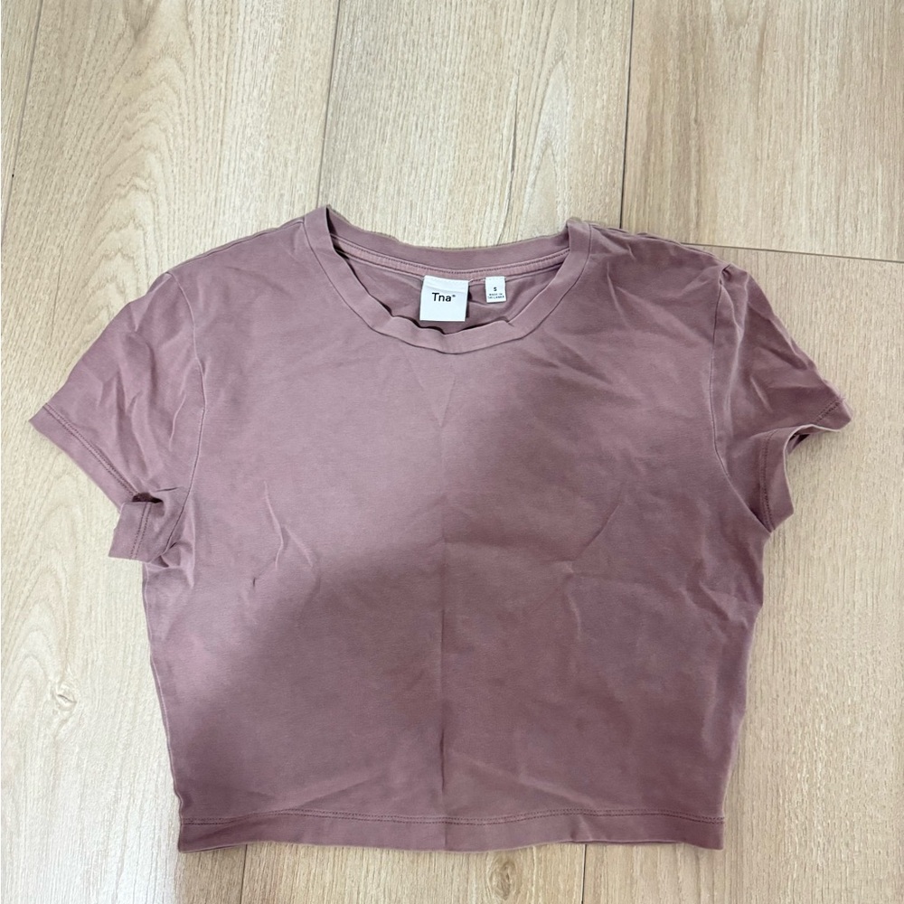 TNA Aritzia Brown Crop Top